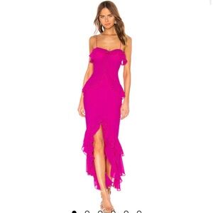 Lovers + Friends Melissa Gown in Magenta / size XS